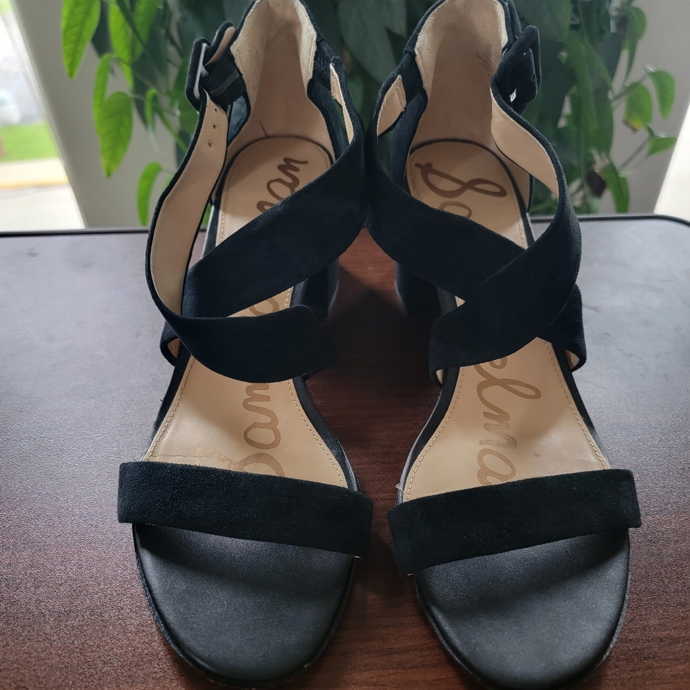 Sam Edelman Sonia Heels - 10 M - Black, Strappy, Buckle - EUC!